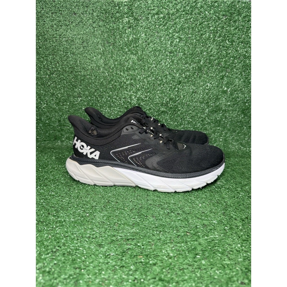 Hoka One One Arahi 5 Womens Size 9.5 Black White Running Shoes Comfort Sneakers
